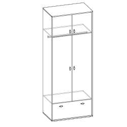 Шкаф для платья № 182